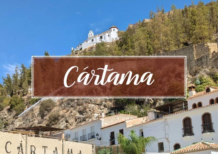 Zicht van het dorp Cártama in Málaga