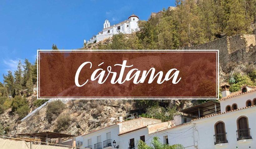 Zicht van het dorp Cártama in Málaga